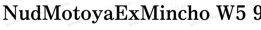 NudMotoyaExMincho W5 90ms RKSJ Htt字体转换